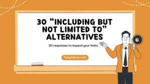 30 Including But Not Limited To Alternatives