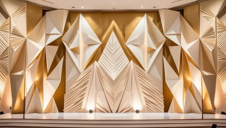 Origami Stage 1024x579 1 The Art of Staging: Transforming Spaces with Curtains and Backdrops