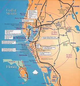 Map of Florida Gulf Coast