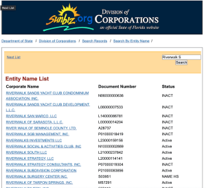 Florida Corporation Search
