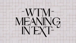 What Does WTM Mean