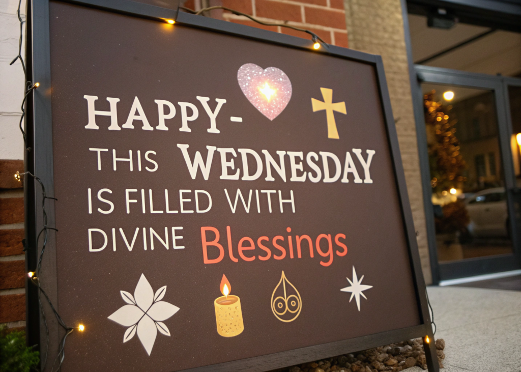 An animated GIF with the text 'Happy This Wednesday Is For You!' in bold, joyful lettering, set against a colorful background.