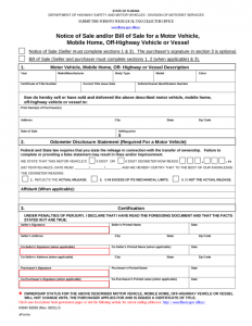 Florida Bill of Sale
