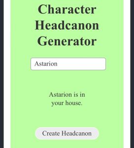 Headcanon Generator