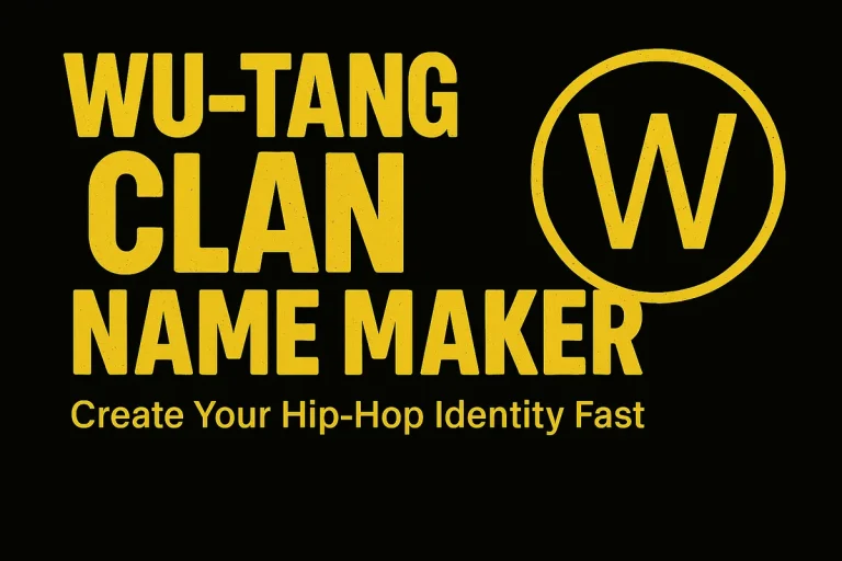 Wu Tang Name Generator