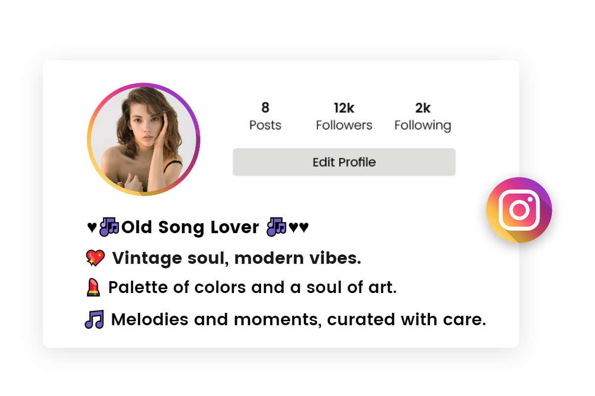 Bio for Instagram for Girl in Stylish Font