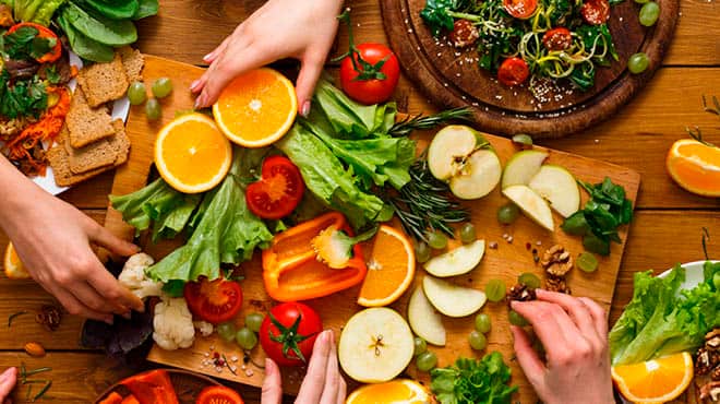 Does Immune Health Start with Cellular Nutrition? 1 fruits and vegetables on cutting board Does Immune Health Start with Cellular Nutrition?