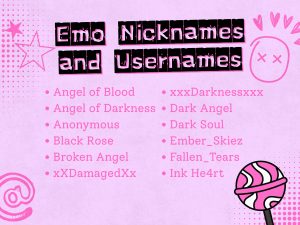 Cool Emo Names Cool Emo Names: Unleash Edgy Vibes and Unforgettable Online Identities in 2025