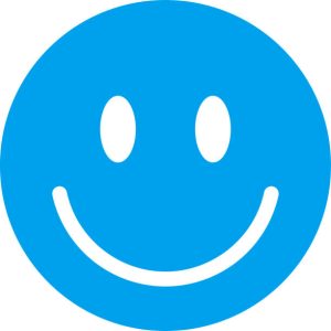 Blue Happy Emoji