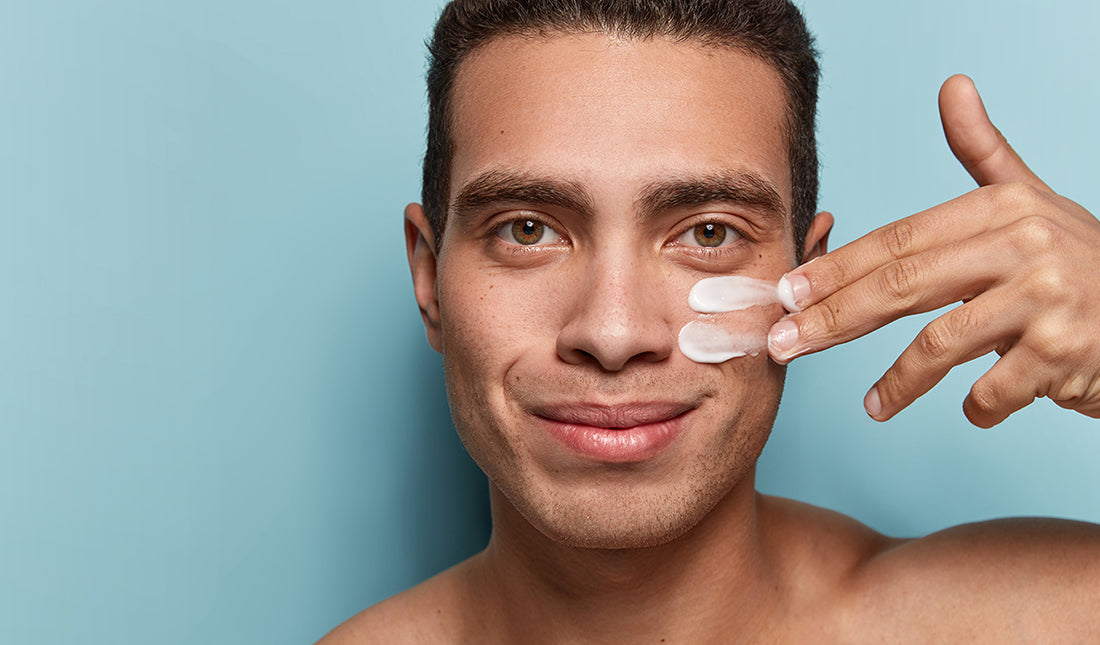 man applying sunscreen to face Oily, Dry, Sensitive Skin: There's a Sunscreen for All