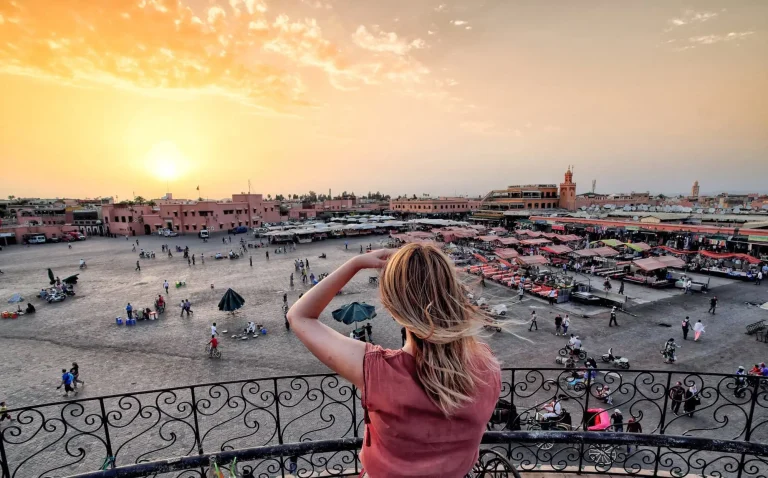 Tourist watching over Jamaa el Fna Market Marrakesh Morocco 1 Morocco eVisa Requirements: What Modern Travelers Should Know Before Planning the Perfect Trip