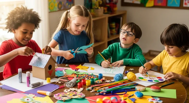 spark creativity engaging kids doing crafts for lifelong learning Engaging Learning Games and Craft Supplies for Growing Toddlers