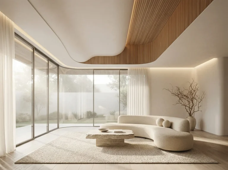 Why False Ceilings Are Transforming Modern Homes 3 modern luxury false ceiling design curves wood Why False Ceilings Are Transforming Modern Homes